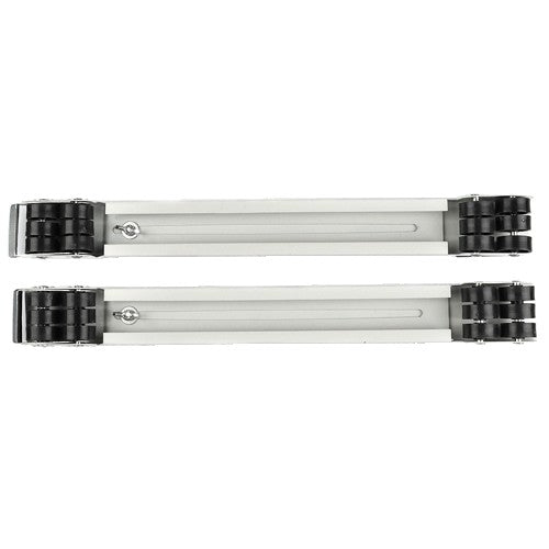 Set Suport Reglabil cu Roti pentru Mutat Mobila, Vivimall, Dimensiune Reglabila, Greutate Maxima 330kg, Benzi Antiderapante, cu Frana, Alb Negru - vivimall.ro