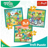 PUZZLE TREFL 3IN1 INTALNIREA FAMILIEI TREFELIK