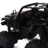 MASINA CU TELECOMANDA JEEP WRANGLER JL NEGRU CU SCARA 1 LA 14