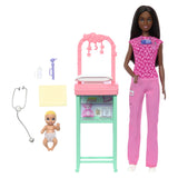 BARBIE SET DE JOACA PAPUSA BARBIE BRUNETA FACE CARIERA PEDIATRU
