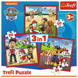 PUZZLE TREFL 3IN1 PATRULA CATELUSILOR CATELUSII FERICITI