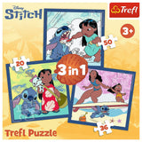 PUZZLE TREFL 3IN1 DISNEY STITCH ORA STITCH