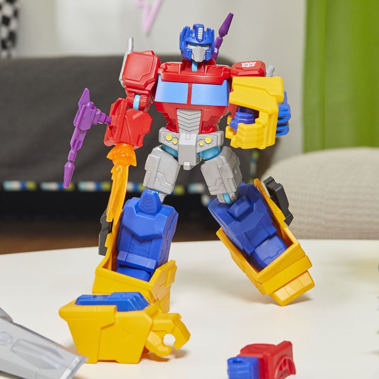 TRANSFORMERS MIX MASHERS SET FIGURINA OPTIMUS PRIME 12CM SI ACCESORII