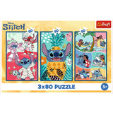 PUZZLE TREFL 3X800 STITCH LUMEA LUI STITCH