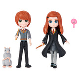 HARRY POTTER WIZARDING WORLD MAGICAL MINIS SET 2 FIGURINE RON SI GINNY WEASLEY