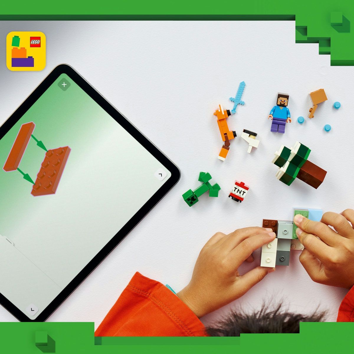 LEGO MINECRAFT AVENTURA DIN TAIGA A LUI STEVE 21583