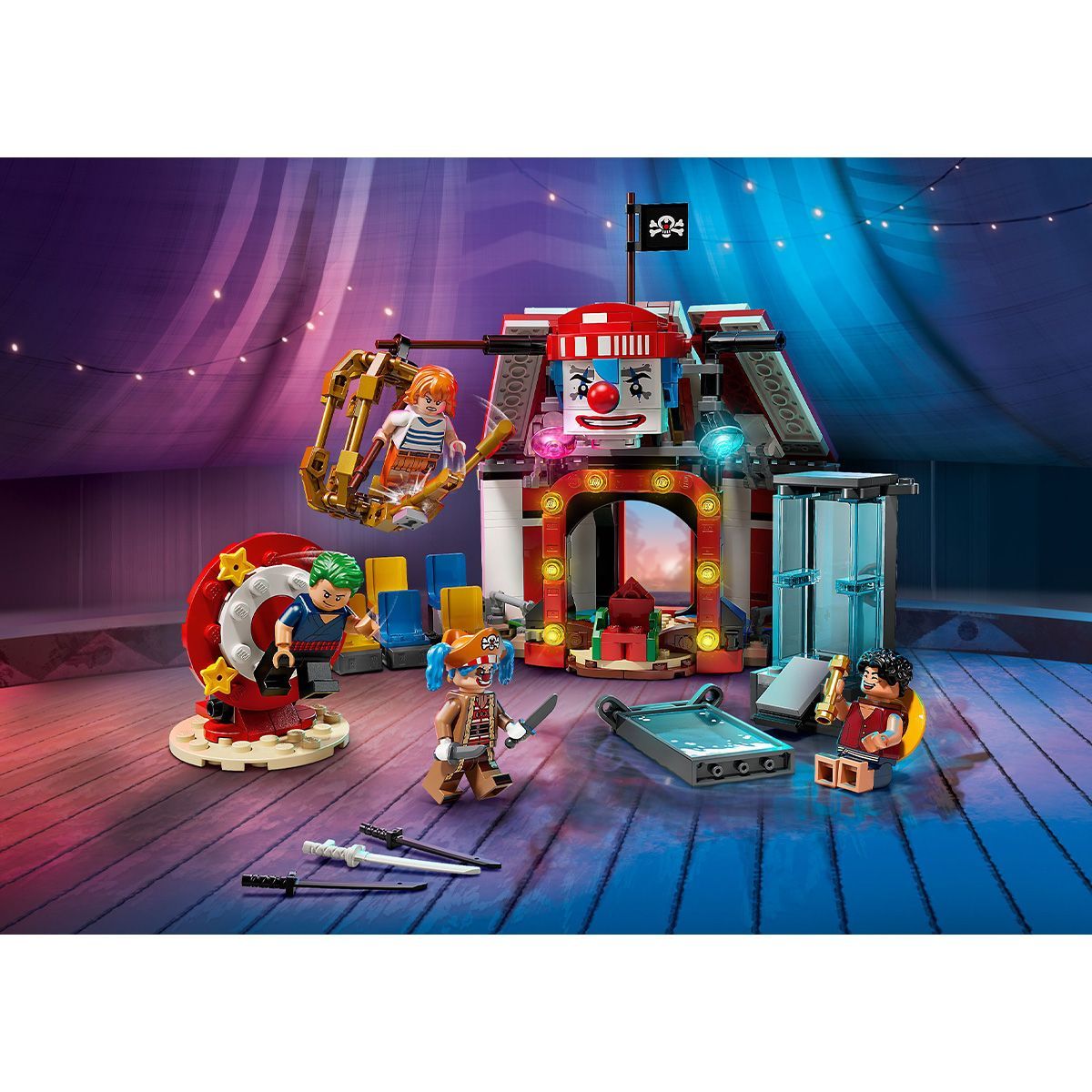 LEGO ONE PIECE CORTUL DE CIRC AL CLOVNULUI BUGGY 75637
