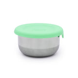 SET 3 RECIPIENTE MINI INOX CU CAPAC SILICON, MELII, BLEU MINT LIME