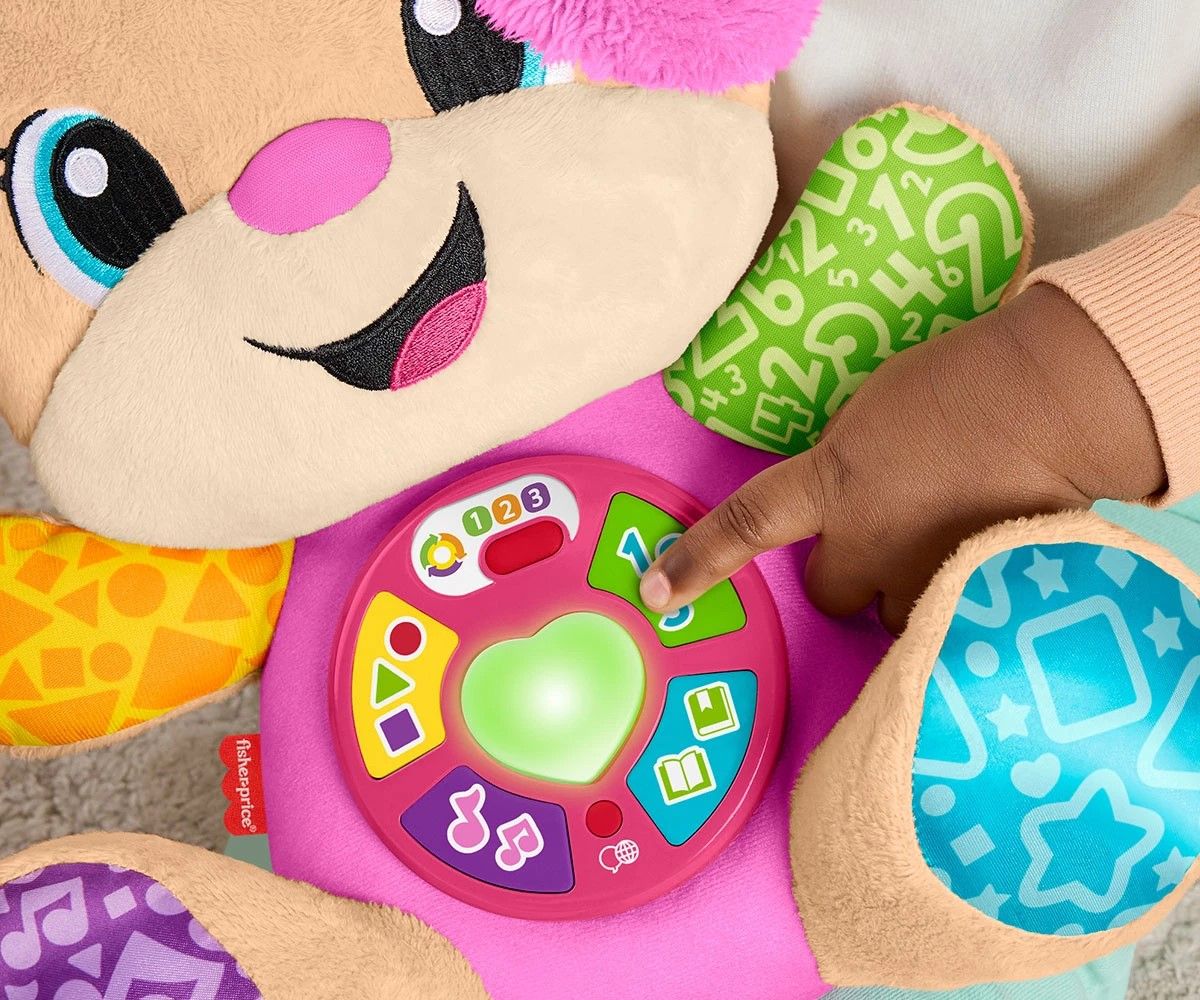 FISHER PRICE CATELUSA INTERACTIV CU URECHI ROZ RADE SI INVATA