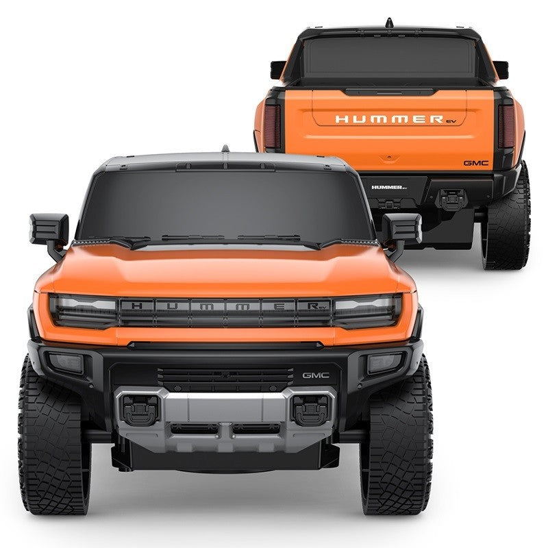 MASINA CU TELECOMANDA HUMMER EV PORTOCALIU CU SCARA 1 LA 24