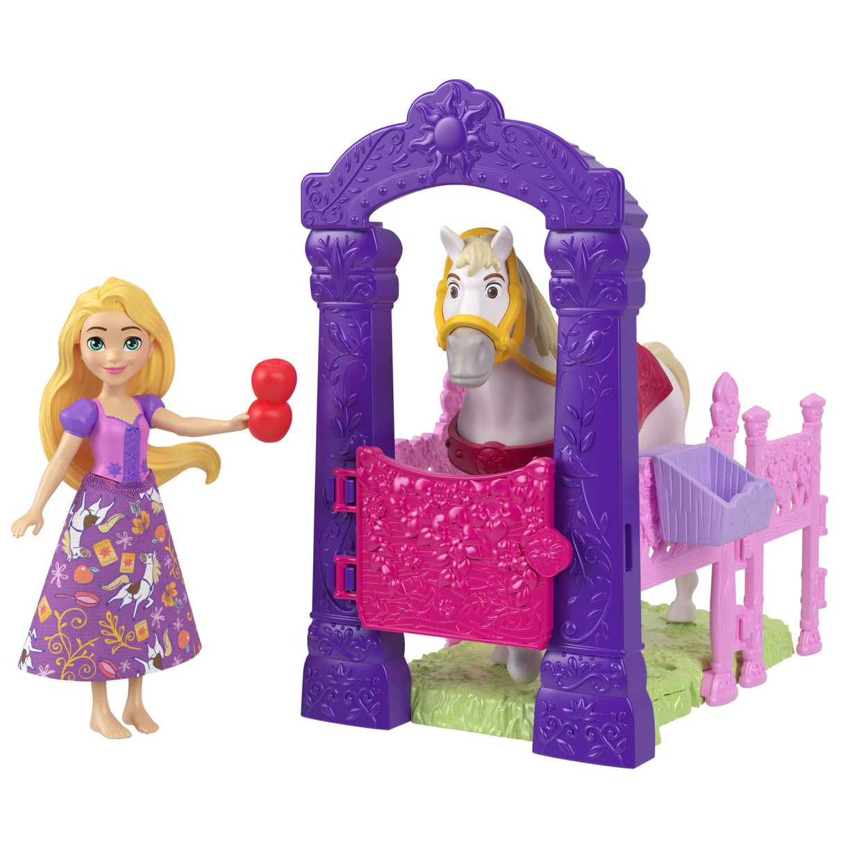 DISNEY PRINCESS SET DE JOACA GRAJDUL REGAL AL LUI RAPUNZEL PAPUSA SI ACCESORII