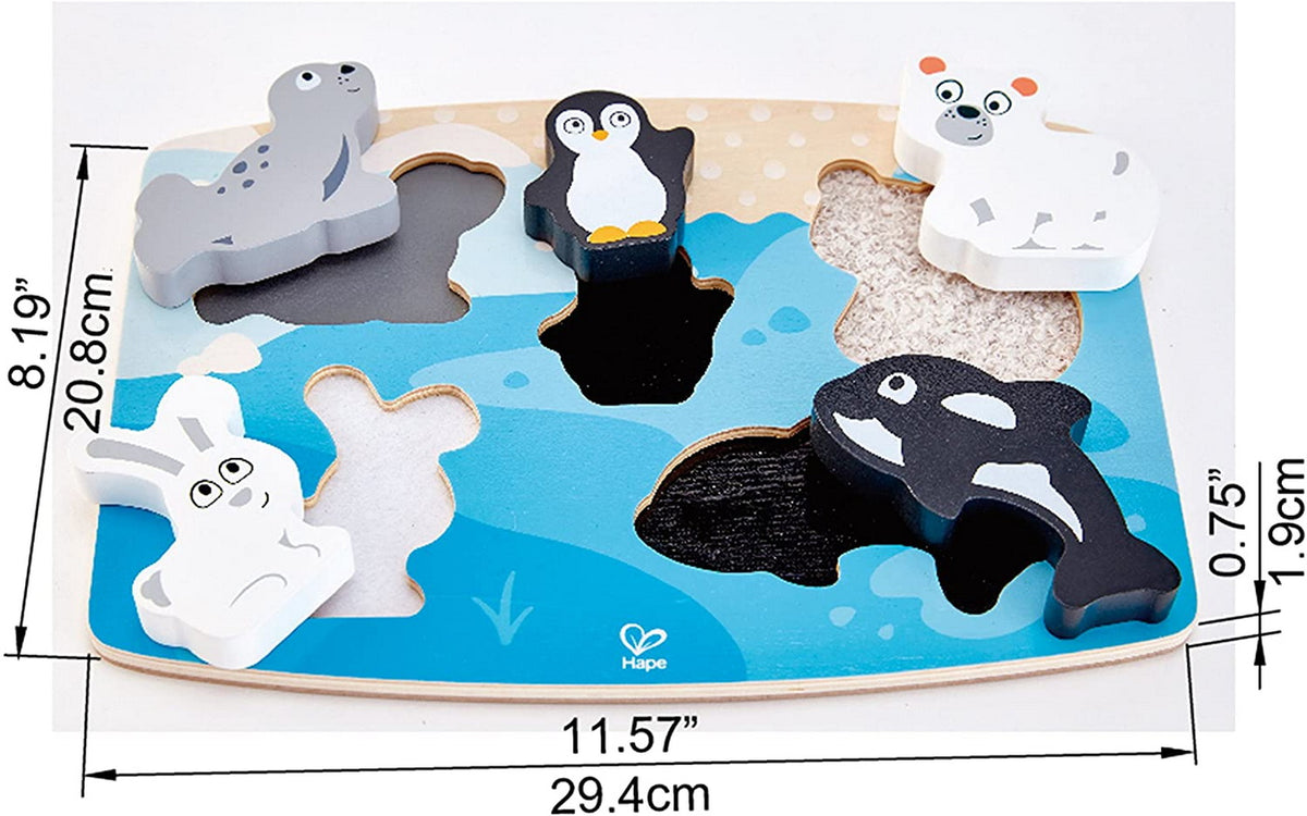HAPE PUZZLE TACTIL - ANIMALELE POLARE