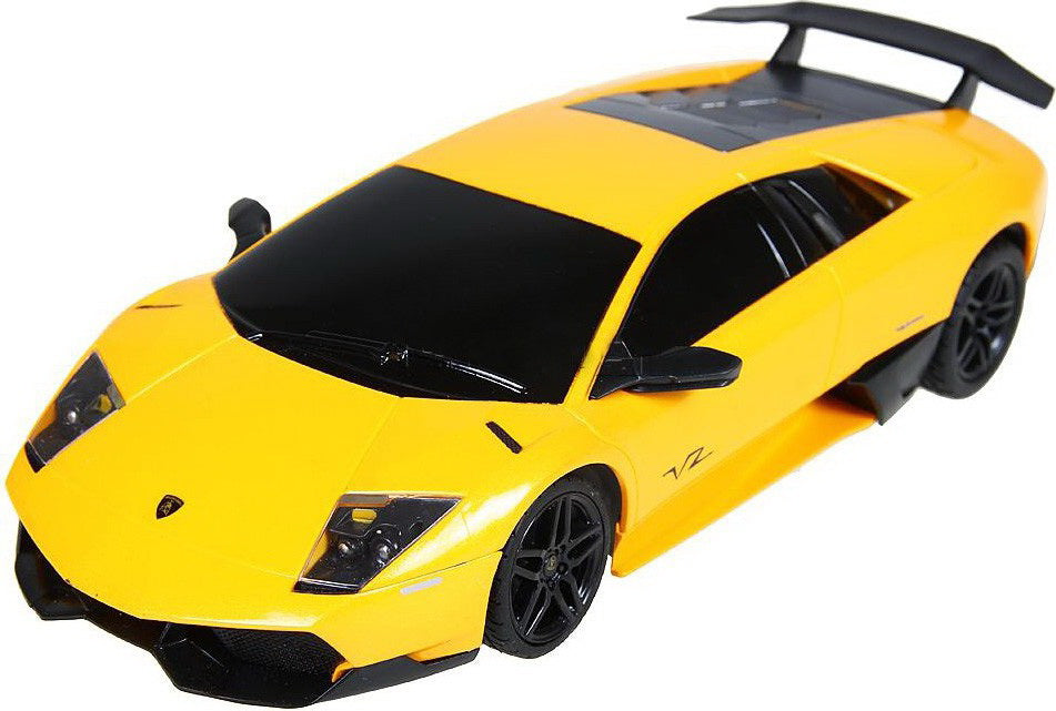 MASINA CU TELECOMANDA LAMBORGHINI MURCIELAGO LP670 GALBEN CU SCARA 1 LA 24