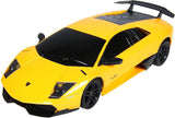 MASINA CU TELECOMANDA LAMBORGHINI MURCIELAGO LP670 GALBEN CU SCARA 1 LA 24