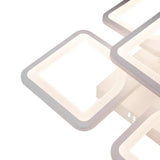 Lustra Led Cu Telecomanda Zoe, 5 Patrate, Lumina Rece/Calda/Neutra, Dimabila - vivimall.ro