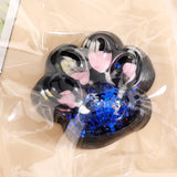 Jucarie Antistres Squishy, Vivimall, cu Revenire Lenta, Squeeze Pinch Family, Model Cat Paw, 6.5 x 6 cm, din Tpr, 4-6 Ani, Model 1 Pestisori, Negru cu Insertii - vivimall.ro