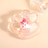 Jucarie Antistres Squishy, Vivimall, cu Revenire Lenta, Squeeze Pinch Family, Model Cat Paw, 6.5 x 7 cm, din Tpr, 4-6 Ani, Model 1 Figurina, Transparent