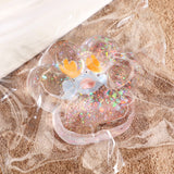 Jucarie Antistres Squishy, Vivimall, cu Revenire Lenta, Squeeze Pinch Family, Model Cat Paw, 6.5 x 7 cm, din Tpr, 4-6 Ani, Model 6 Ocean, Transparent