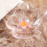 Jucarie Antistres Squishy, Vivimall, cu Revenire Lenta, Squeeze Pinch Family, Model Cat Paw, 6.5 x 7 cm, din Tpr, 4-6 Ani, Model 6 Ocean, Transparent