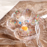 Jucarie Antistres Squishy, Vivimall, cu Revenire Lenta, Squeeze Pinch Family, Model Cat Paw, 6.5 x 7 cm, din Tpr, 4-6 Ani, Model 6 Ocean, Transparent