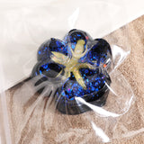 Jucarie Antistres Squishy, Vivimall, cu Revenire Lenta, Squeeze Pinch Family, Model Cat Paw, 6.5 x 6 cm, din Tpr, 4-6 Ani, Model 6 Galaxie, Negru cu Insertii - vivimall.ro