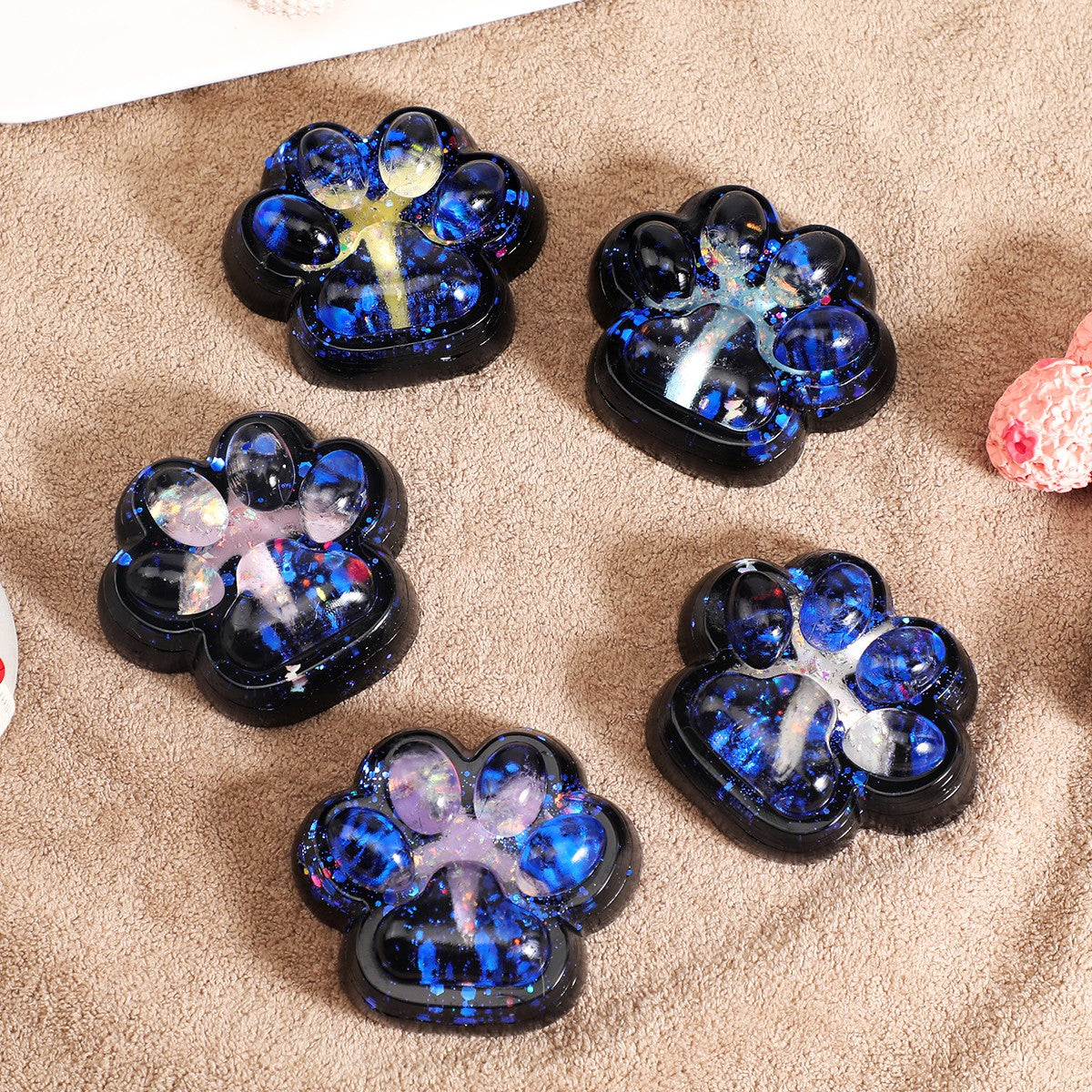 Jucarie Antistres Squishy, Cu Revenire Lenta, Squeeze Pinch Family, Din Tpr, 4-6 Ani, Model 6 Galaxie, Cu Insertii