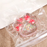 Jucarie Antistres Squishy, Vivimall, cu Revenire Lenta, Model Cat Paw, Squeeze Pinch Family, 6.5 x 7 cm, din Tpr, 4-6 Ani, Model 3 Legume, Transparent - vivimall.ro