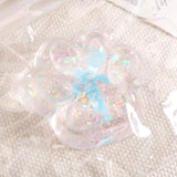 Jucarie Antistres Squishy, Vivimall, cu Revenire Lenta, Squeeze Pinch Family, Model Cat Paw, 6.5 x 7 cm, din Tpr, 4-6 Ani, Model 2 Flori, Transparent - vivimall.ro