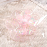 Jucarie Antistres Squishy, Vivimall, cu Revenire Lenta, Squeeze Pinch Family, Model Cat Paw, 6.5 x 7 cm, din Tpr, 4-6 Ani, Model 2 Flori, Transparent - vivimall.ro