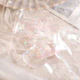 Jucarie Antistres Squishy, Vivimall, cu Revenire Lenta, Squeeze Pinch Family, Model Cat Paw, 6.5 x 7 cm, din Tpr, 4-6 Ani, Model 2 Flori, Transparent - vivimall.ro