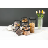 Set 6 Recipiente Din Plastic, Pentru Alimente/Obiecte, Inchidere Ermetica, 2 X 460 Ml, 2 X 700 Ml, 1 X 1300 Ml, 1 X 1800 Ml, Transparent - vivimall.ro