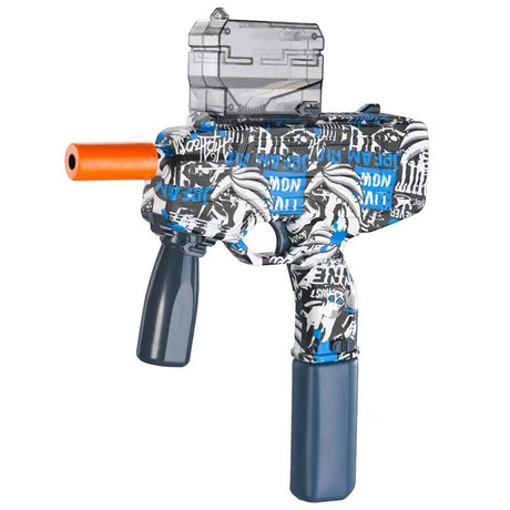 Mitraliera De Jucarie Electrica Cu Bile De Hidrogen De Gel, Gun Bluster, Tragere In Rafala, Varsta Peste 6 Ani, Ochelari De Protectie, 5000 De Bile Incluse, Cablu De Incarcare, Mp9