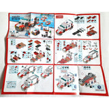 Set de Constructie Masina de Ambulanta 6in1, Vivimall, 24x17cm, Multiple Variante de Asamblare, 122 de Piese, Multicolor - vivimall.ro