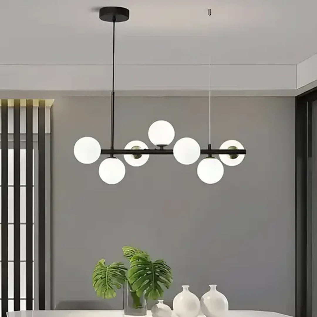 Lustra Cu Bec Moderna Loft Pavilion, 7X G9, Alb, Metal - vivimall.ro