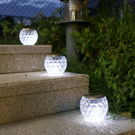 Lampa Solara Led Tip Glob Cristal Lumina Rece | Lumoar