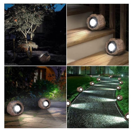 Lampa Solara Piatra Lumina Alb Rece | Lumosfera