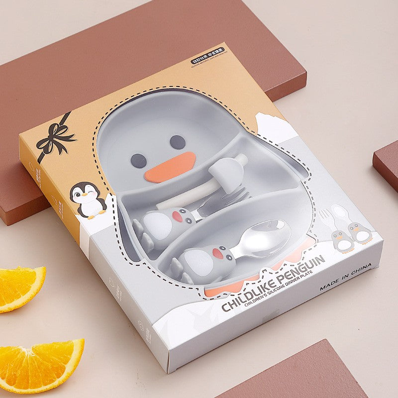 Set Diversificare Bebelusi Din Silicon Pinguin | PinguBite