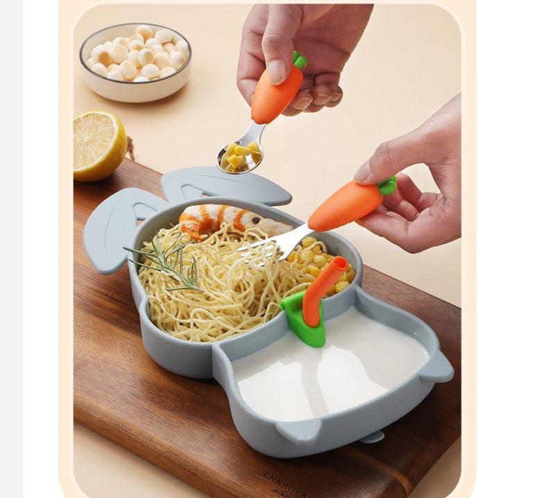 Set Diversificare Bebelusi Din Silicon Iepure | PufiMeal