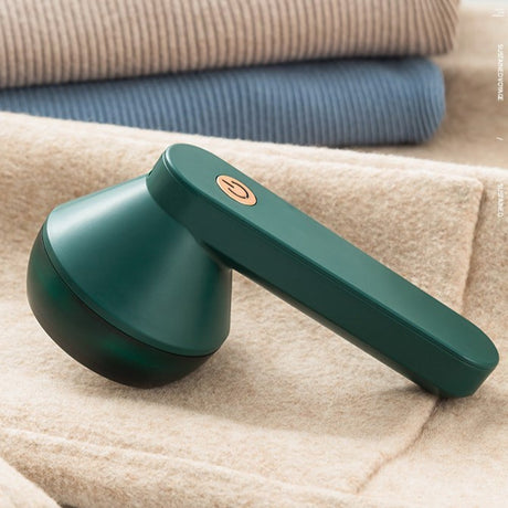 Aparat Pentru Curatat Scame, Par Si Praf, Vivimall, Pentru Diferite Tipuri De Material, Cu Lame Din Otel Inoxidabil, Incarcare Prin USB Type-C, Cu Perie De Curatare si Cablu USB Incluse, Verde, 135 x 75 mm