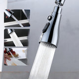 Extensie Robinet Bucatarie, Vivimall, Universal, 3 Moduri de Curgere Apa, Otel Inoxidabil, Rotire 360 de Grade, Cap Pivotant, Adaptor Baterie Bucatarie, 9.7x5.1 cm, Gri - vivimall.ro