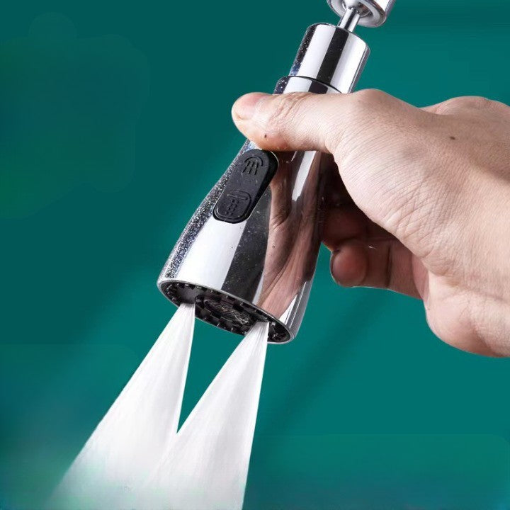 Extensie Robinet Bucătărie, Universal, 3 Moduri De Curgere Apă, Oțel Inoxidabil, Rotire 360 De Grade, Cap Pivotant, Adaptor Baterie Bucătărie, 9,7x5,1 cm, Gri