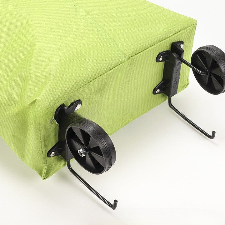 Geanta Pliabila, 2 In 1, Carucior Cu Roti, Pentru Cumparaturi, 19 L, Plastic, 39 X 46 X 12 Cm - vivimall.ro