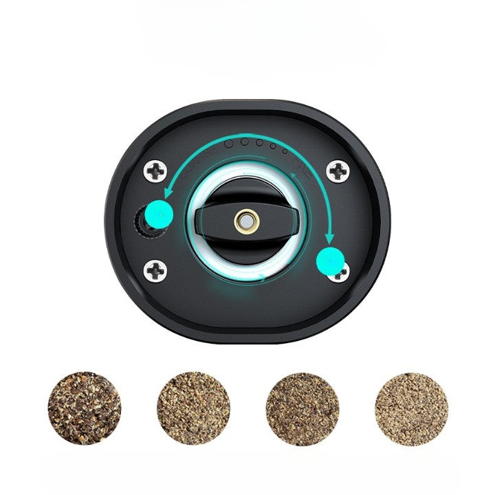 Rasnita Electrica Pentru Cafea Si Condimente, Cutit De Macinare Din Otel Inoxidabil, Incarcare Cu Baterii, Optiuni Diferite De Macinare, Usor De Manevrat, 18X5.5Cm, Negru - vivimall.ro