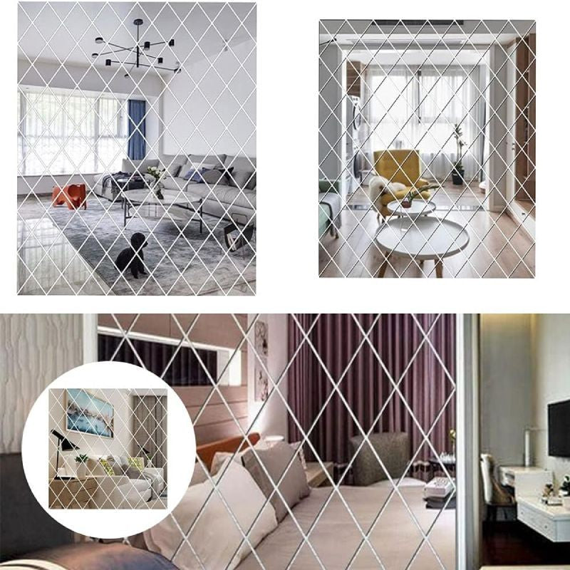 Set 32 Oglinzi Romb De Perete | ReflectHome - vivimall.ro