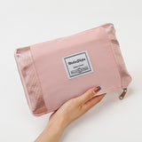 Geanta Pliabila, Flippy, pentru Voiaj, Buzunare Multiple, de Mana, Impermeabila, Material Textil, Capacitate 8 Kg, Dimensiune Deschisa 42x28x10 cm, Roz