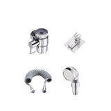 Set Extensie de Dus, Flippy, pentru Baterie Baie sau Bucatarie, 4 Piese, Filtru de Ioni Negativi, Furtun Flexibil de 1.5 Metri, Argintiu