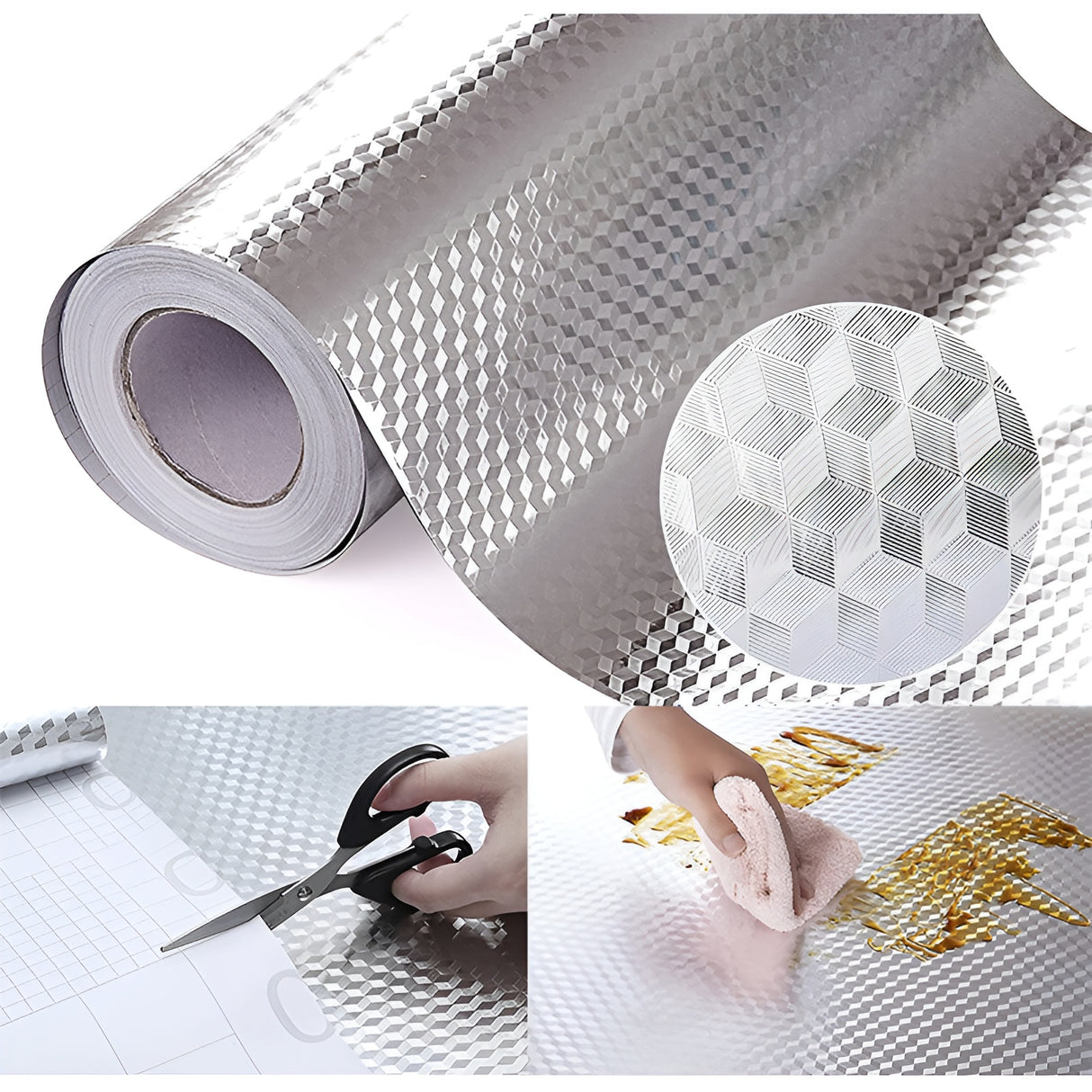 Autocolant Bucatarie Tip Folie De Aluminiu | SilverGuard