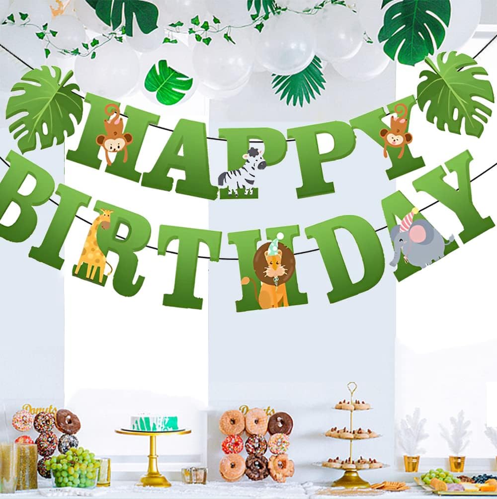 Banner Happy Birthday Jungle | PartySafari