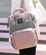 Rucsac Pentru Mamici Gri Roz | MommyBag 4