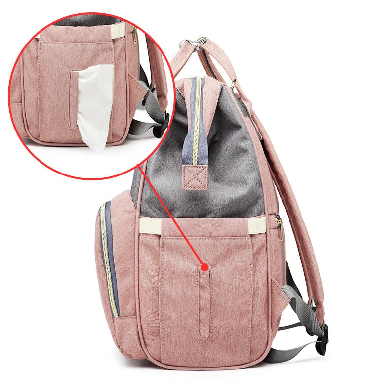 Rucsac Pentru Mamici Gri Roz | MommyBag 4